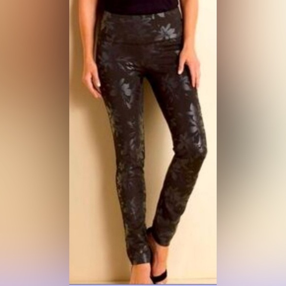 Soft Surroundings Twilight Floral Ponte Pants - Picture 2 of 8